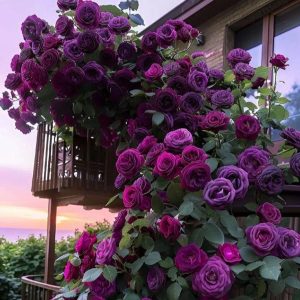 Роза Плетистая Плум Пэшн купить по цене от 610р. в интернет-магазине «Посадика» с доставкой почтой в в Ипатовое и по всей России – [изображение №1].